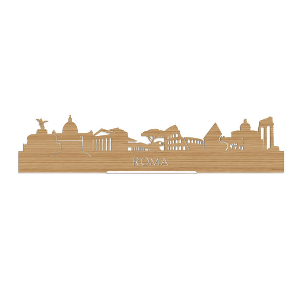 Standing Skyline Rome Bamboe 40 cm  houten cadeau decoratie relatiegeschenk van WoodWideCities