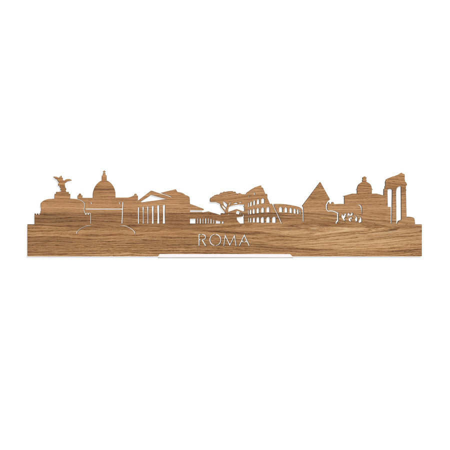 Standing Skyline Rome Eiken 40 cm  houten cadeau decoratie relatiegeschenk van WoodWideCities
