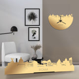 Standing Skyline Rome Metallic Goud gerecycled kunststof cadeau decoratie relatiegeschenk van WoodWideCities