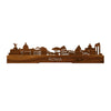 Standing Skyline Rome Palissander 40 cm  houten cadeau decoratie relatiegeschenk van WoodWideCities