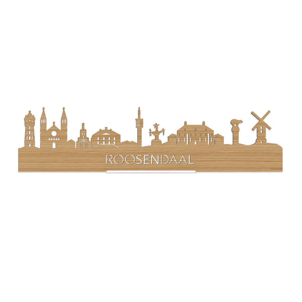Standing Skyline Roosendaal Bamboe houten cadeau decoratie relatiegeschenk van WoodWideCities
