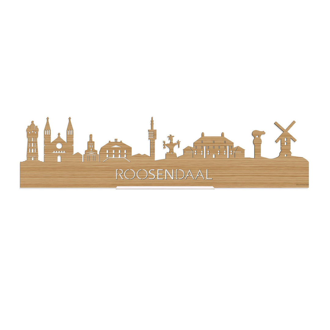 Standing Skyline Roosendaal Bamboe houten cadeau decoratie relatiegeschenk van WoodWideCities