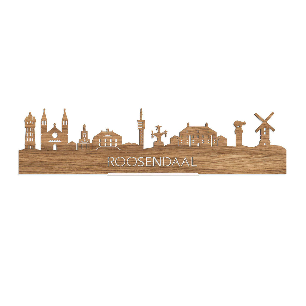 Standing Skyline Roosendaal Eiken houten cadeau decoratie relatiegeschenk van WoodWideCities