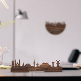 Standing Skyline Roosendaal Noten houten cadeau decoratie relatiegeschenk van WoodWideCities