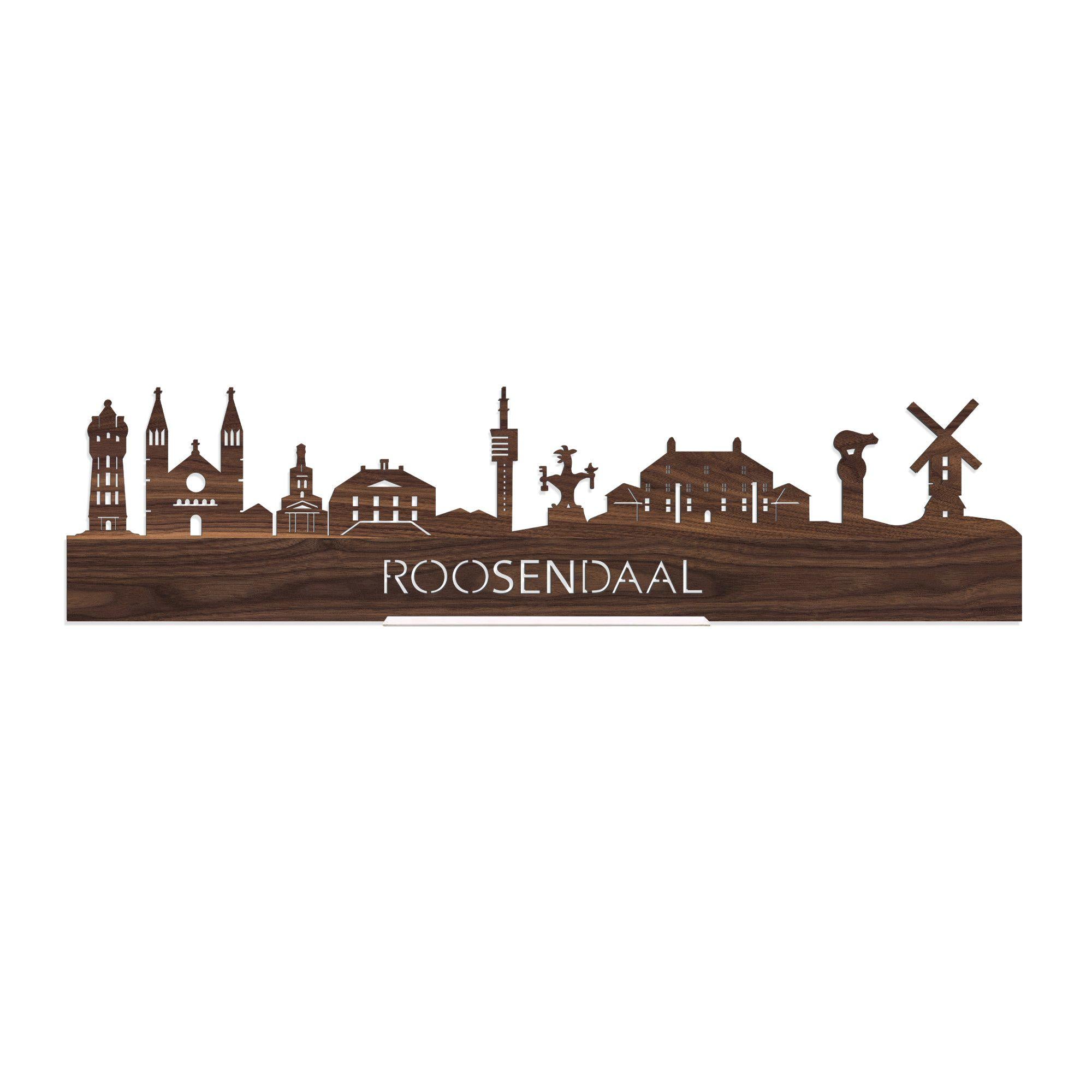 Standing Skyline Roosendaal Noten houten cadeau decoratie relatiegeschenk van WoodWideCities