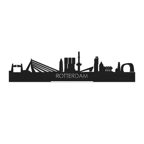 Standing Skyline Rotterdam Black houten cadeau decoratie relatiegeschenk van WoodWideCities