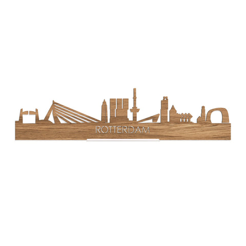 Standing Skyline Rotterdam Eiken houten cadeau decoratie relatiegeschenk van WoodWideCities