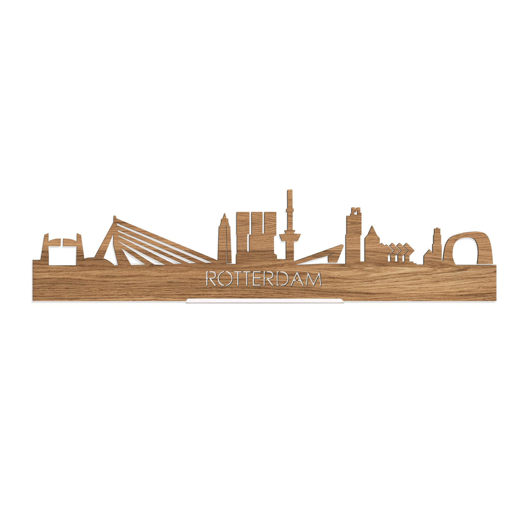 Standing Skyline Rotterdam Eiken houten cadeau decoratie relatiegeschenk van WoodWideCities