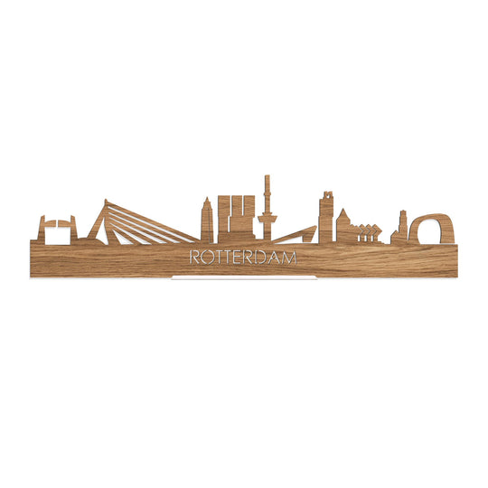 Standing Skyline Rotterdam Eiken houten cadeau decoratie relatiegeschenk van WoodWideCities