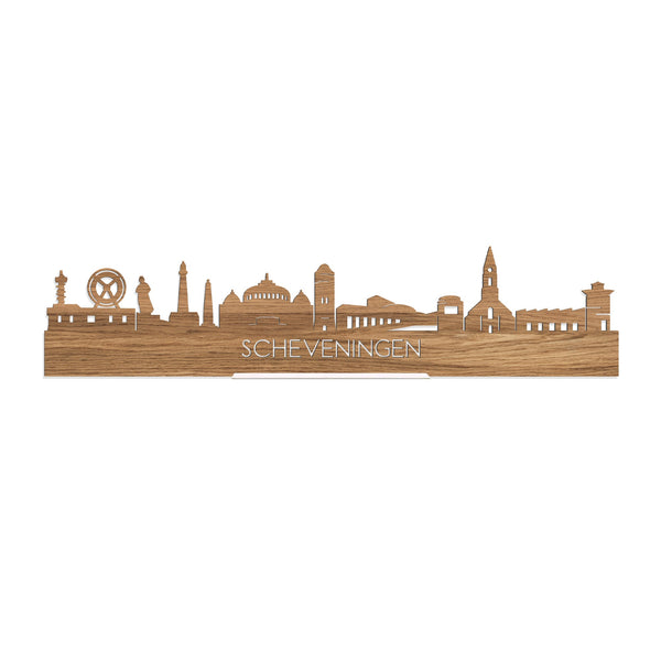 Standing Skyline Scheveningen Eiken houten cadeau decoratie relatiegeschenk van WoodWideCities