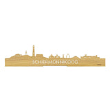 Standing Skyline Schiermonnikoog Eiken houten cadeau decoratie relatiegeschenk van WoodWideCities