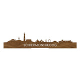 Standing Skyline Schiermonnikoog Noten houten cadeau decoratie relatiegeschenk van WoodWideCities