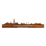 Standing Skyline Schiermonnikoog Palissander houten cadeau decoratie relatiegeschenk van WoodWideCities