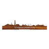Standing Skyline Schiermonnikoog Palissander houten cadeau decoratie relatiegeschenk van WoodWideCities