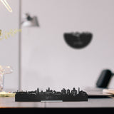 Standing Skyline Sittard Zwart houten cadeau decoratie relatiegeschenk van WoodWideCities