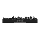 Standing Skyline Sittard Zwart houten cadeau decoratie relatiegeschenk van WoodWideCities