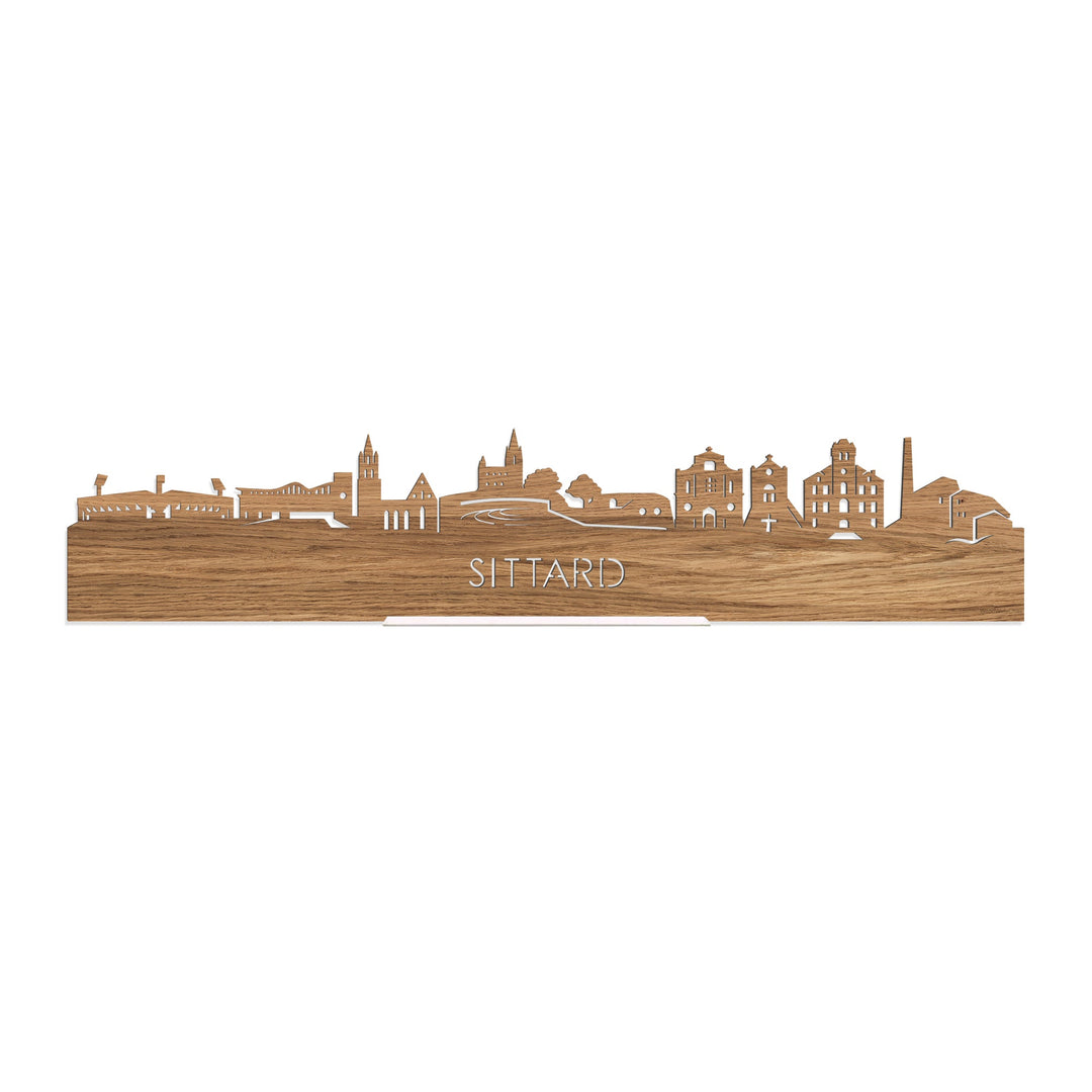 Standing Skyline Sittard Eiken houten cadeau decoratie relatiegeschenk van WoodWideCities