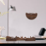 Standing Skyline Sneek Noten houten cadeau decoratie relatiegeschenk van WoodWideCities