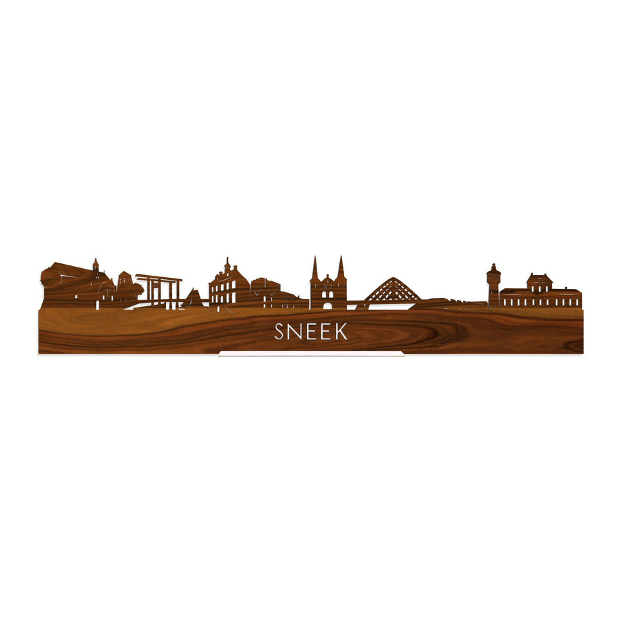 Standing Skyline Sneek Palissander 40 cm  houten cadeau decoratie relatiegeschenk van WoodWideCities