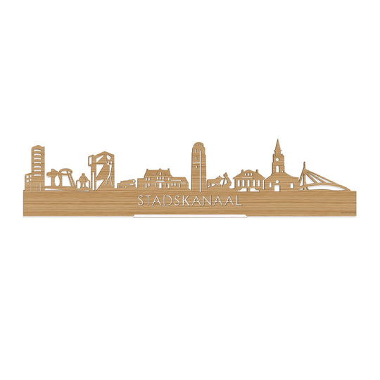 Standing Skyline Stadskanaal Bamboe houten cadeau decoratie relatiegeschenk van WoodWideCities
