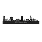 Standing Skyline Stadskanaal Zwart houten cadeau decoratie relatiegeschenk van WoodWideCities