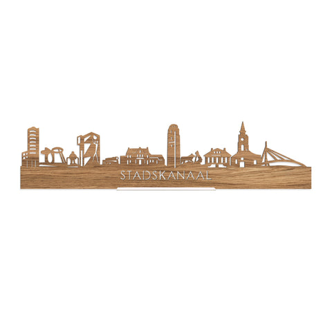 Standing Skyline Stadskanaal Eiken houten cadeau decoratie relatiegeschenk van WoodWideCities
