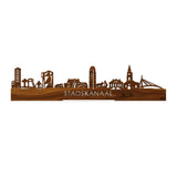 Standing Skyline Stadskanaal Palissander houten cadeau decoratie relatiegeschenk van WoodWideCities