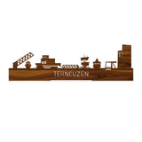 Standing Skyline Terneuzen Palissander houten cadeau decoratie relatiegeschenk van WoodWideCities