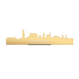 Standing Skyline Terschelling Metallic Goud gerecycled kunststof cadeau decoratie relatiegeschenk van WoodWideCities