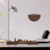 Standing Skyline Terschelling Noten houten cadeau decoratie relatiegeschenk van WoodWideCities