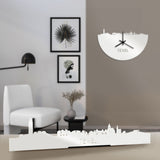 Standing Skyline Texel Wit glanzend gerecycled kunststof cadeau decoratie relatiegeschenk van WoodWideCities