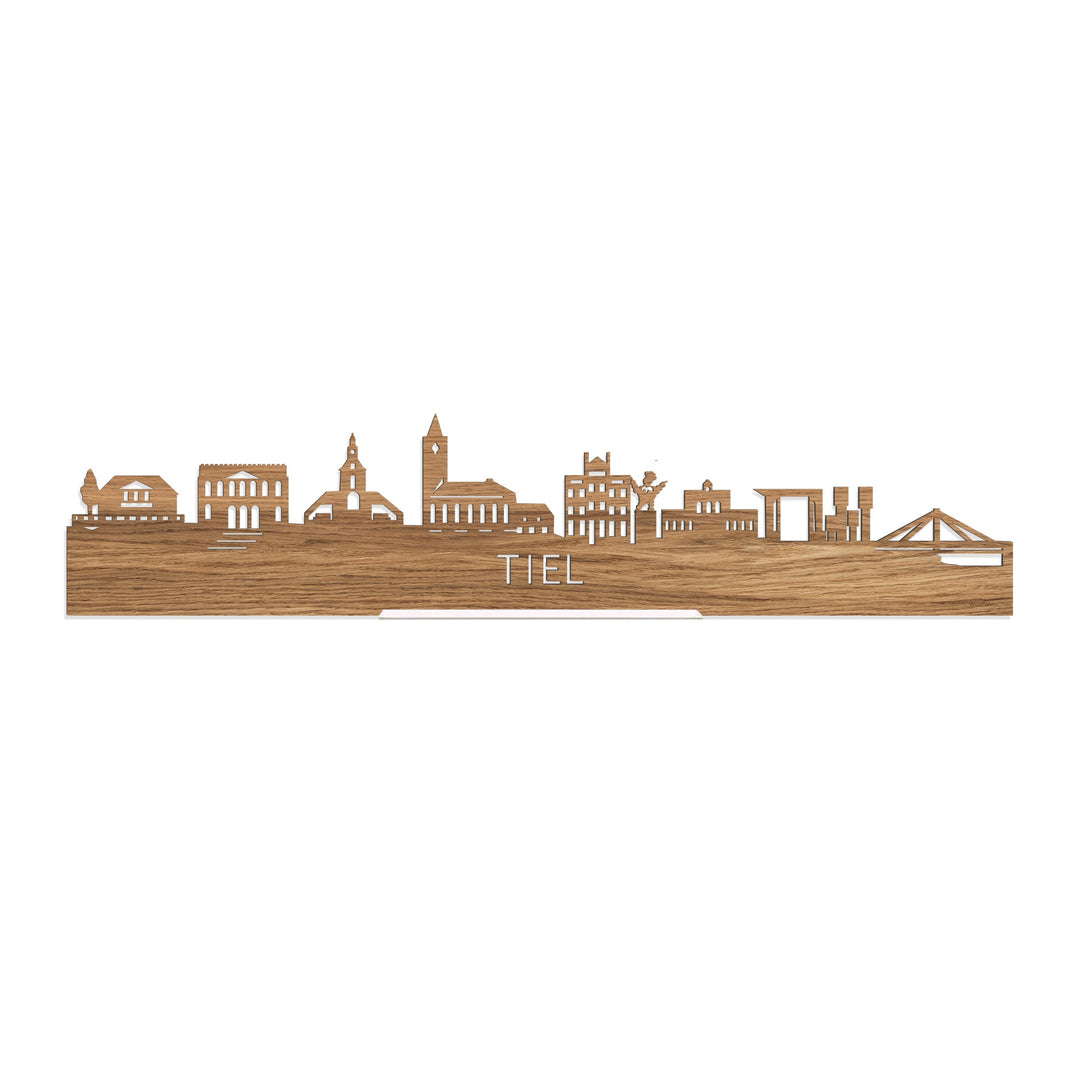 Standing Skyline Tiel Eiken houten cadeau decoratie relatiegeschenk van WoodWideCities