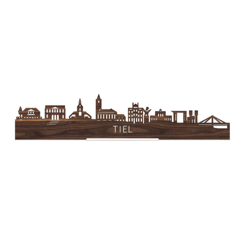 Standing Skyline Tiel Noten houten cadeau decoratie relatiegeschenk van WoodWideCities