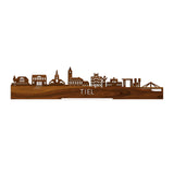 Standing Skyline Tiel Palissander houten cadeau decoratie relatiegeschenk van WoodWideCities