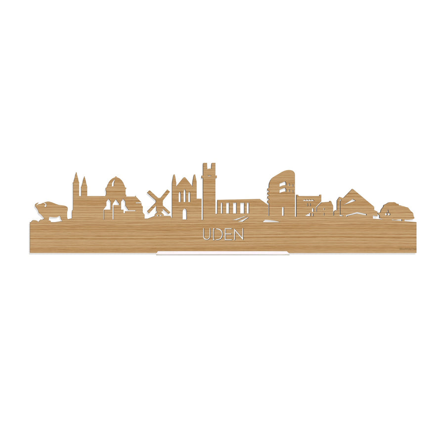 Standing Skyline Uden Bamboe houten cadeau decoratie relatiegeschenk van WoodWideCities