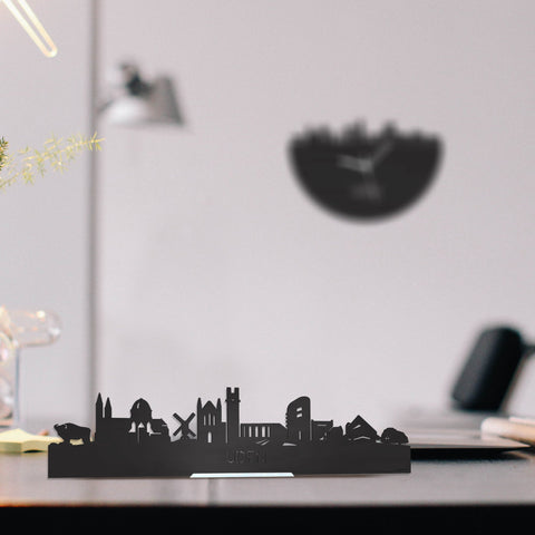 Standing Skyline Uden Zwart houten cadeau decoratie relatiegeschenk van WoodWideCities