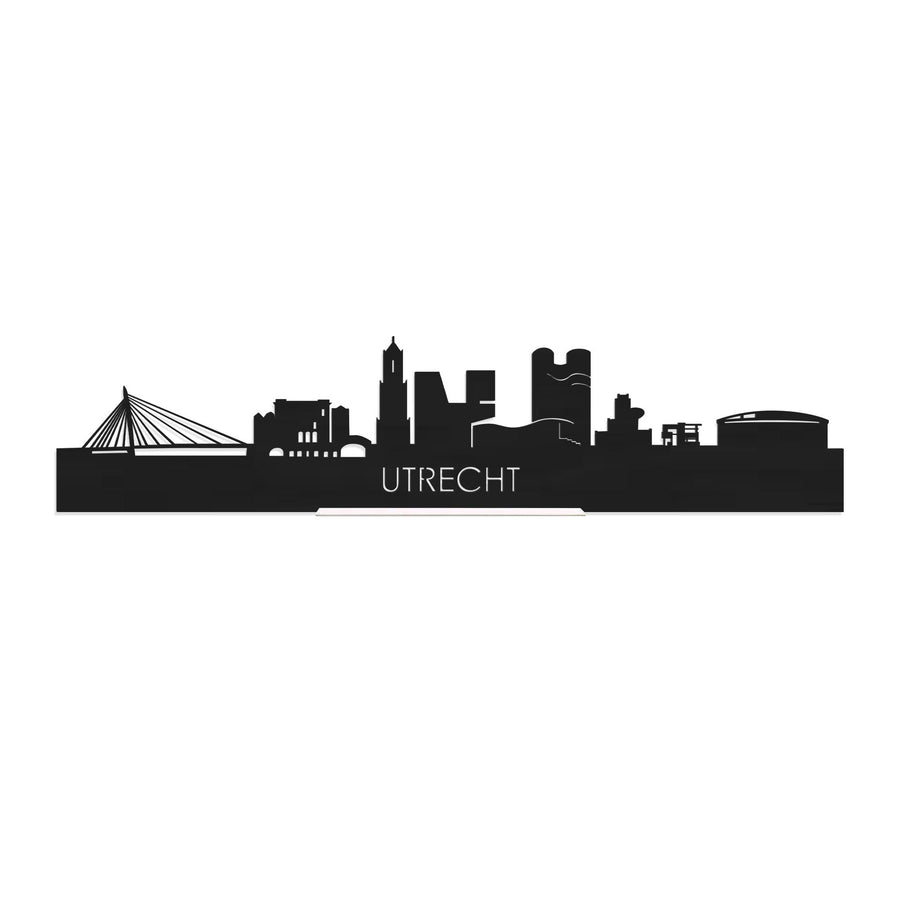 Standing Skyline Utrecht Black houten cadeau decoratie relatiegeschenk van WoodWideCities