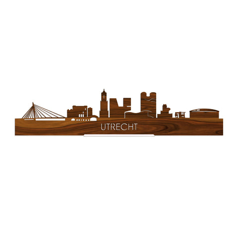Standing Skyline Utrecht Palissander houten cadeau decoratie relatiegeschenk van WoodWideCities