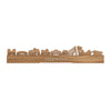 Standing Skyline Valencia Eiken 40 cm  houten cadeau decoratie relatiegeschenk van WoodWideCities