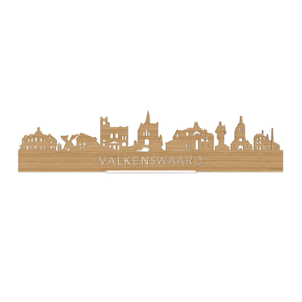Standing Skyline Valkenswaard Bamboe 40 cm  houten cadeau decoratie relatiegeschenk van WoodWideCities