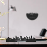 Standing Skyline Valkenswaard Black houten cadeau decoratie relatiegeschenk van WoodWideCities