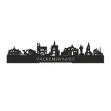Standing Skyline Valkenswaard Black 40 cm  houten cadeau decoratie relatiegeschenk van WoodWideCities