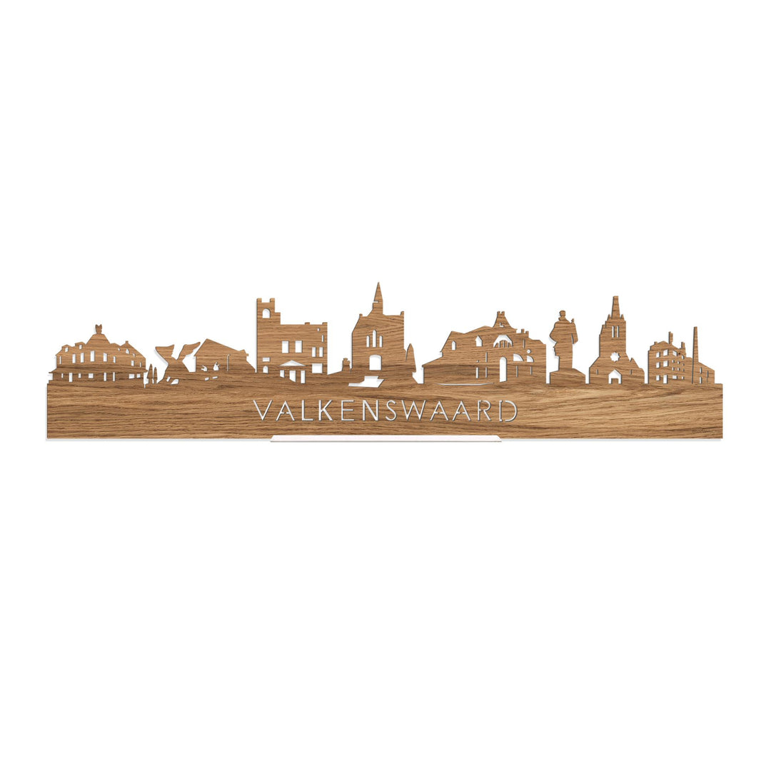 Standing Skyline Valkenswaard Eiken 40 cm  houten cadeau decoratie relatiegeschenk van WoodWideCities