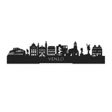 Standing Skyline Venlo Zwart houten cadeau decoratie relatiegeschenk van WoodWideCities