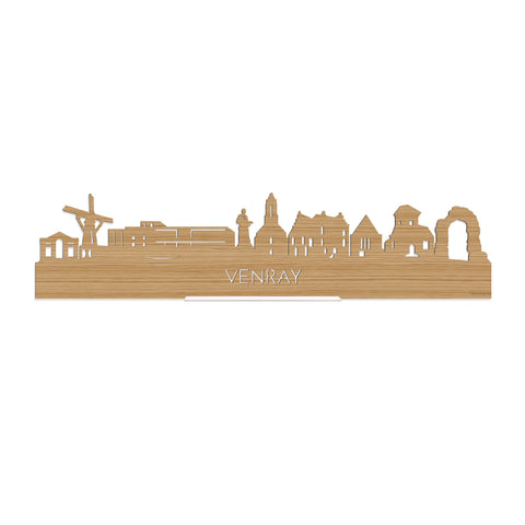 Standing Skyline Venray Bamboe houten cadeau decoratie relatiegeschenk van WoodWideCities