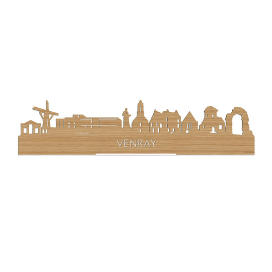 Standing Skyline Venray Bamboe houten cadeau decoratie relatiegeschenk van WoodWideCities