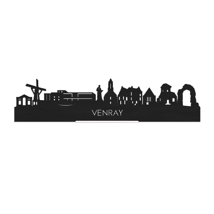 Standing Skyline Venray Zwart houten cadeau decoratie relatiegeschenk van WoodWideCities