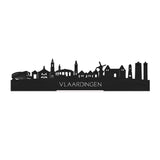 Standing Skyline Vlaardingen Zwart houten cadeau decoratie relatiegeschenk van WoodWideCities
