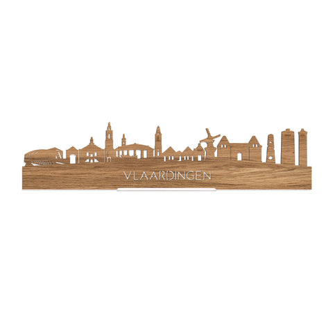 Standing Skyline Vlaardingen Eiken houten cadeau decoratie relatiegeschenk van WoodWideCities