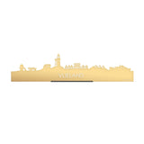 Standing Skyline Vlieland Metallic Goud gerecycled kunststof cadeau decoratie relatiegeschenk van WoodWideCities